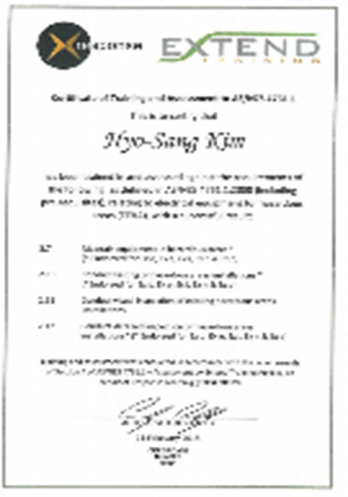 EEHA Certificate 15