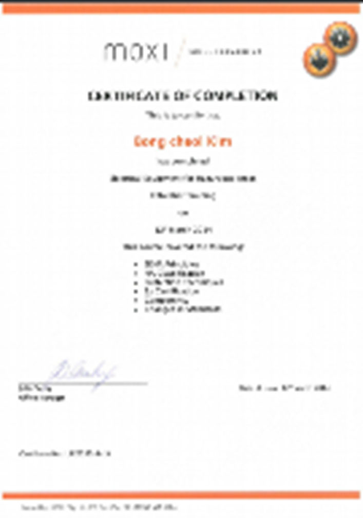 EEHA Certificate 22