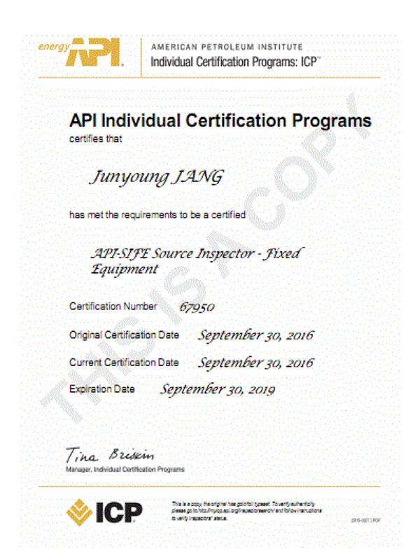 Inspector Certificate 3