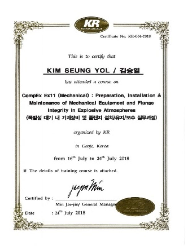 Inspector Certificate 5